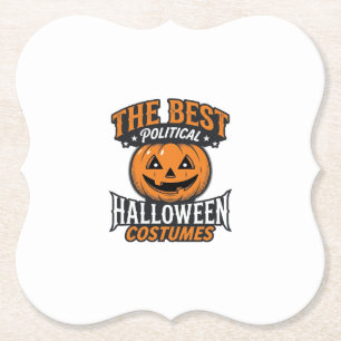 Political Halloween Costume Pumpkin Vintage Shirt_ Paper Coaster