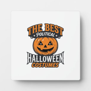 Political Halloween Costume Pumpkin Vintage Shirt_ Plaque
