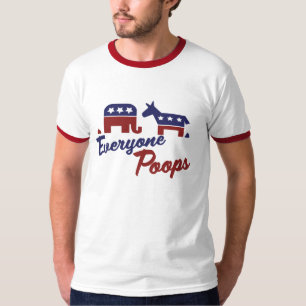 Political Humour Everyone Poops T-Shirt