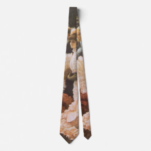Political Lady by James Tissot, Vintage Victorian Tie