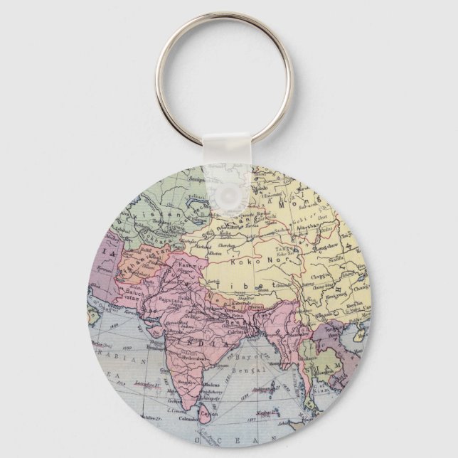 Political Map | Asia Key Ring (Front)