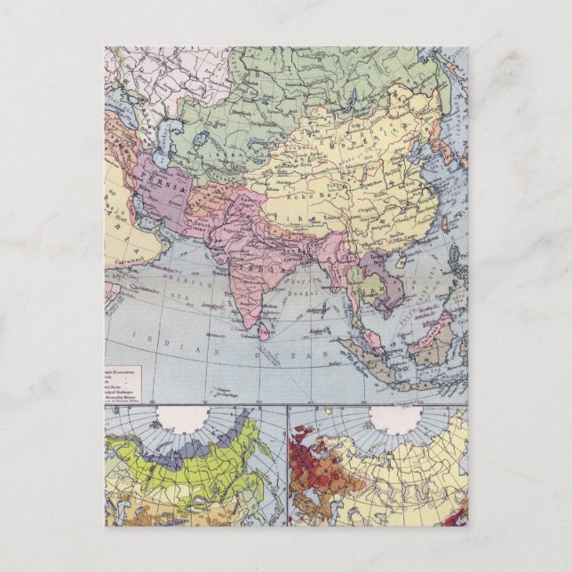 Political Map | Asia Postcard (Front)