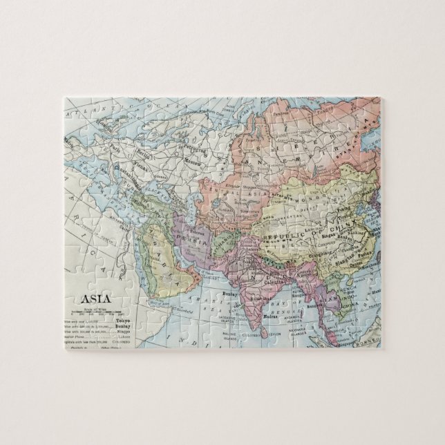 Political Map of Asia (1916) Jigsaw Puzzle (Horizontal)