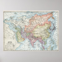 Political Map of Asia (1916)