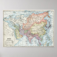 Political Map of Asia (1916)