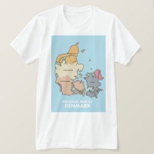 Political map of Denmark T-Shirt