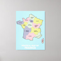 Political map of France