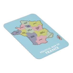 Political map of France Magnet