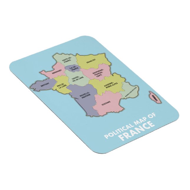 Political map of France Magnet (Right Side)