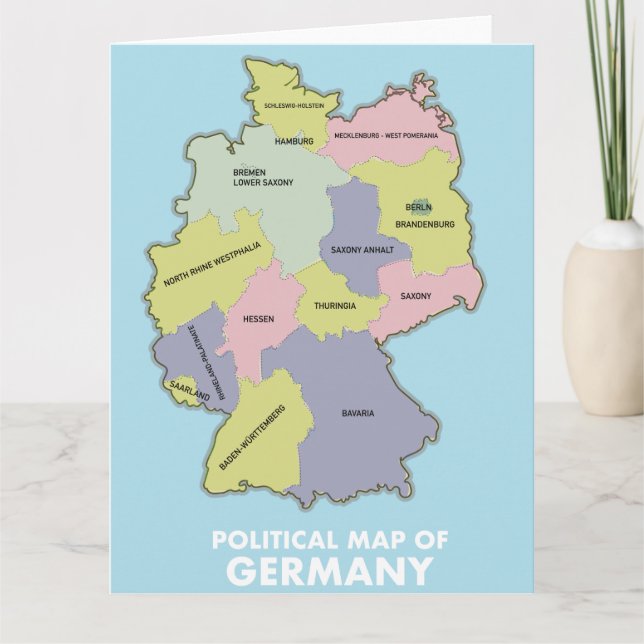 Political map of Germany Postcard (Front)