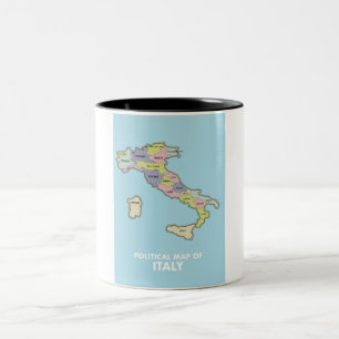Political map of Italy Two-Tone Coffee Mug