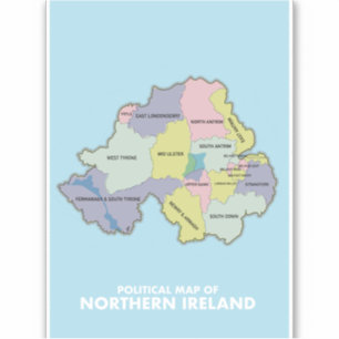 Political Map Of Northern Ireland.