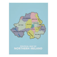 Political Map Of Northern Ireland.