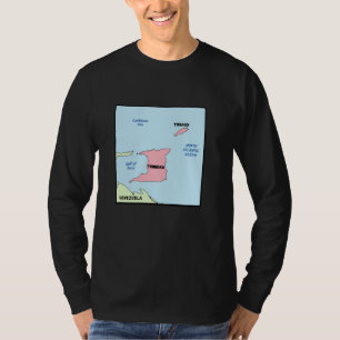 Political map of Trinidad and Tobago, Neighbouring T-Shirt