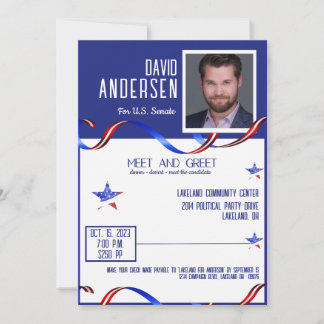Political Meet and Greet Invitation With Photo
