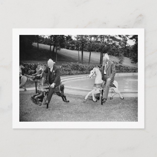 Political Merry-Go-Round, 1938 Holiday Postcard (Front)