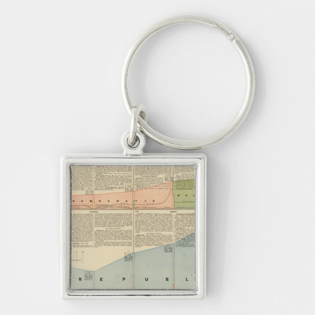 Political Parties, popular vote Key Ring (Front)