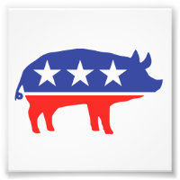 Political Party Pig Mascot