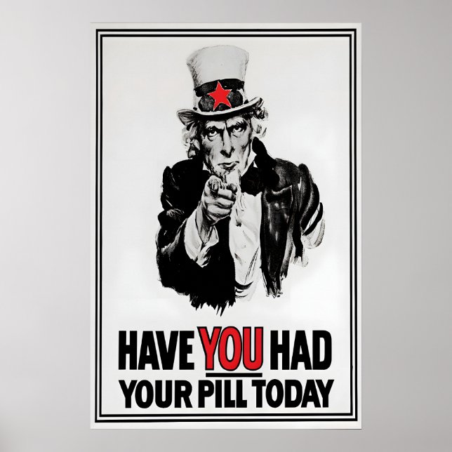 Political Poster birth control Uncle Sam Election (Front)