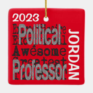 Political Professor Extraordinaire CUSTOM Ceramic Ornament
