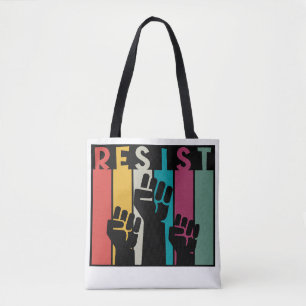 Political Protest Resist Grocery Tote Bag