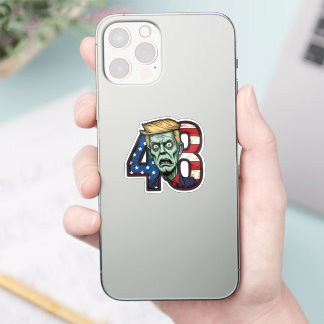 Political Satire Zombie Trump "48" USA Flag 
