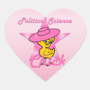 Political Science Chick #8 Heart Sticker