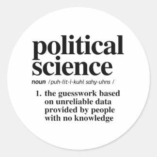 Political Science Definition Classic Round Sticker