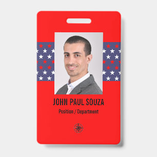 Political Theme Security ID Badge