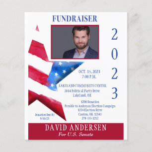 Political Town Hall Fundraiser W/Photo Flyer
