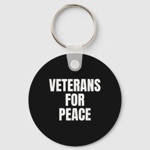 Political Veterans For Peace Bold White Font  Key Ring