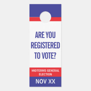 Political Voter Registration Door Hanger