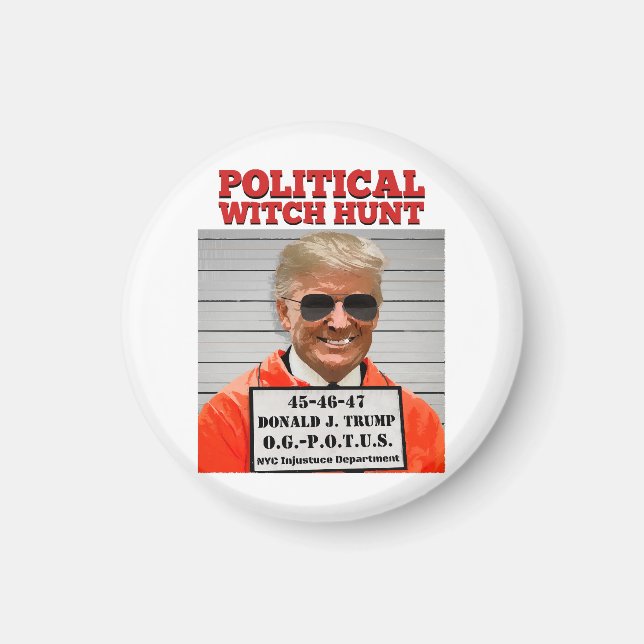 Political Witch Hunt of Donald Trump  Magnet (Front)