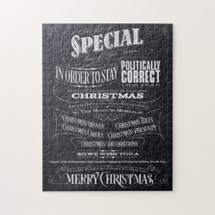 Politically Correct Chalk Christmas  Woke - We Jigsaw Puzzle