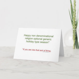 Politically Correct Holiday Card
