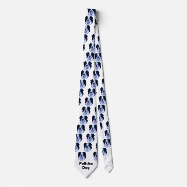 Politics Border Collie Will Bark The Truth Tie (Front)
