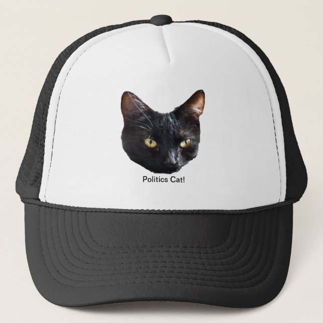 Politics Cat No Rats Will Be In Office Trucker Hat (Front)