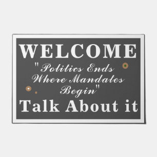 Politics Ends Door Mat