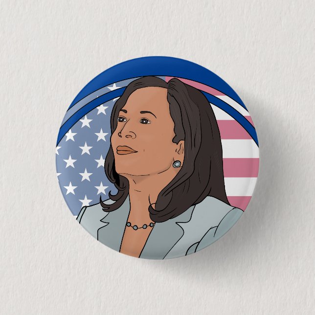 Politics Kamala Harris 3 Cm Round Badge (Front)