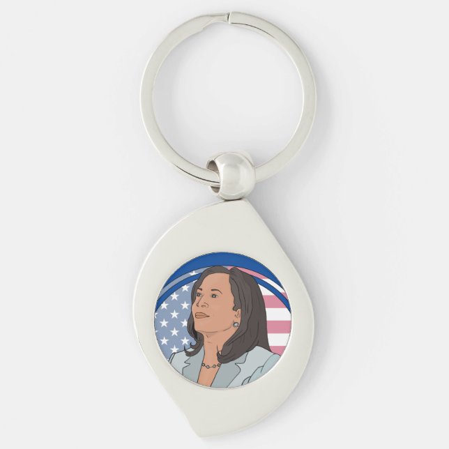 Politics Kamala Harris Key Ring (Front)