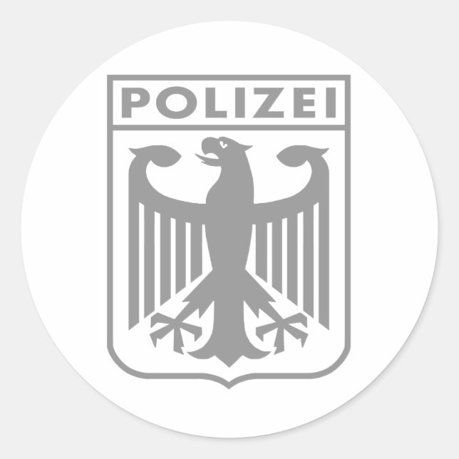 Polizei Classic Round Sticker (Front)