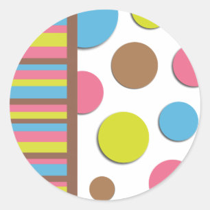 Polk a Dot and Stripes Envelope Seal Stickers