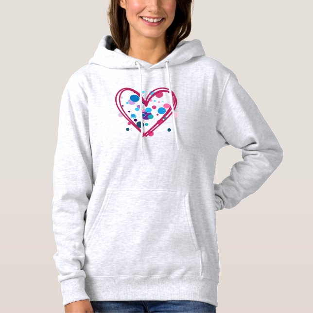 Polk Dot Heart Hoodie (Front)