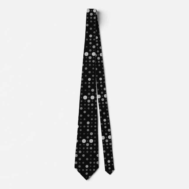 Polka Dot 01.Grey Black BG Tie (Front)