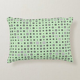 Polka Dot 01.Grey Lgreen BG Decorative Cushion