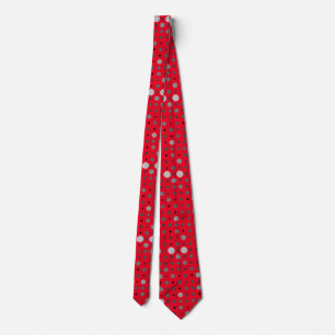Polka Dot 01.Grey Red BG Tie