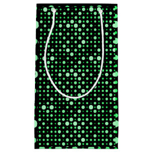 Polka Dot 02.Green. Black BG Small Gift Bag