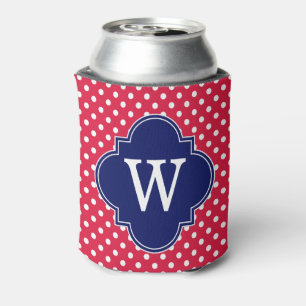 Polka Dot 1I Can Cooler