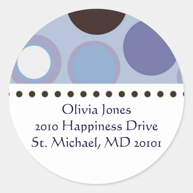 Polka Dot Address Label (Front)