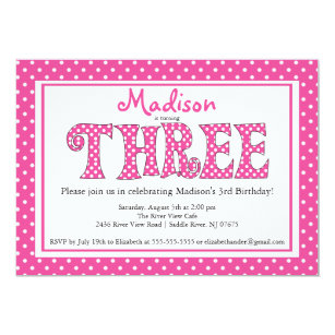 third birthday invitations zazzle co nz